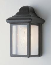  44835 BK - Vista 1-Light,Clear Glass Sides with Metal Pagoda Top, Pocket Wall Lantern